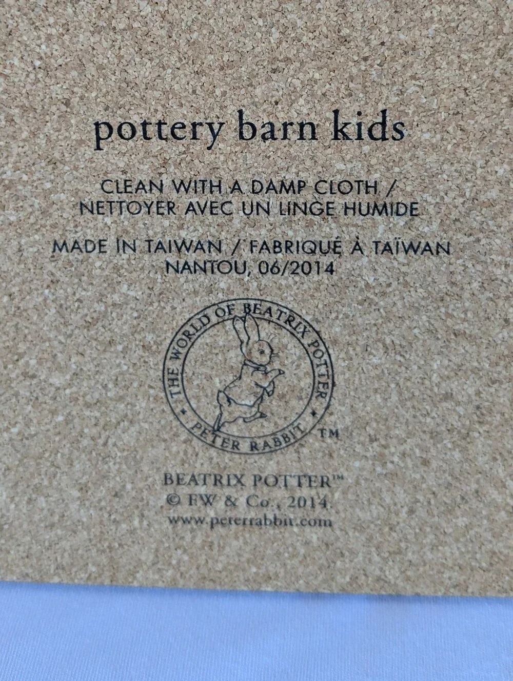 Pottery Barn Kids Beatrix Potter Peter Rabbit Placemats Set of 2 Discontinued